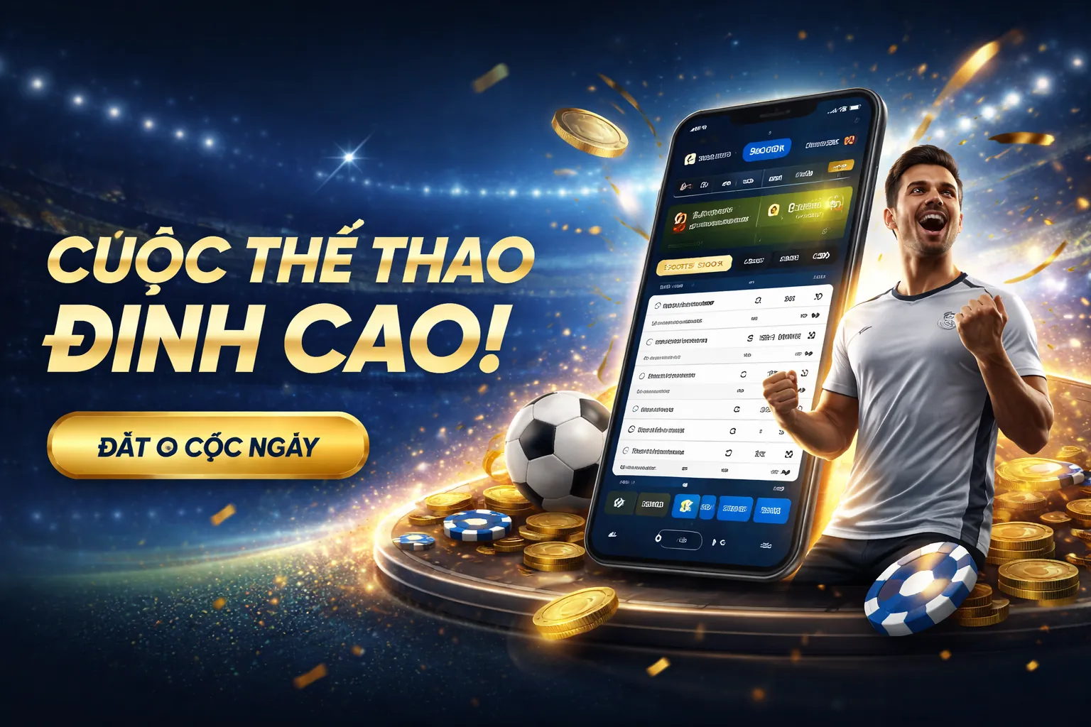 Sân vận động thể thao sôi động với cá cược trực tuyến 8day